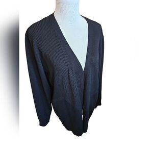 Allison and Zoe womens black open front cardigan size 2X.